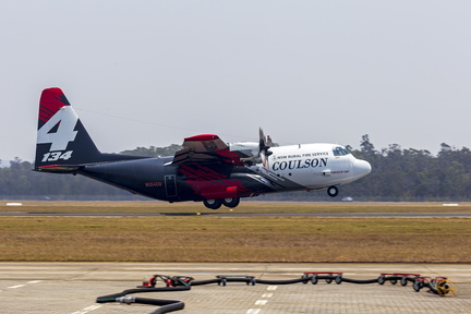 Coulson Aviation (N134CG) Lockheed EC-130Q Hercules departing HMAS Albatross